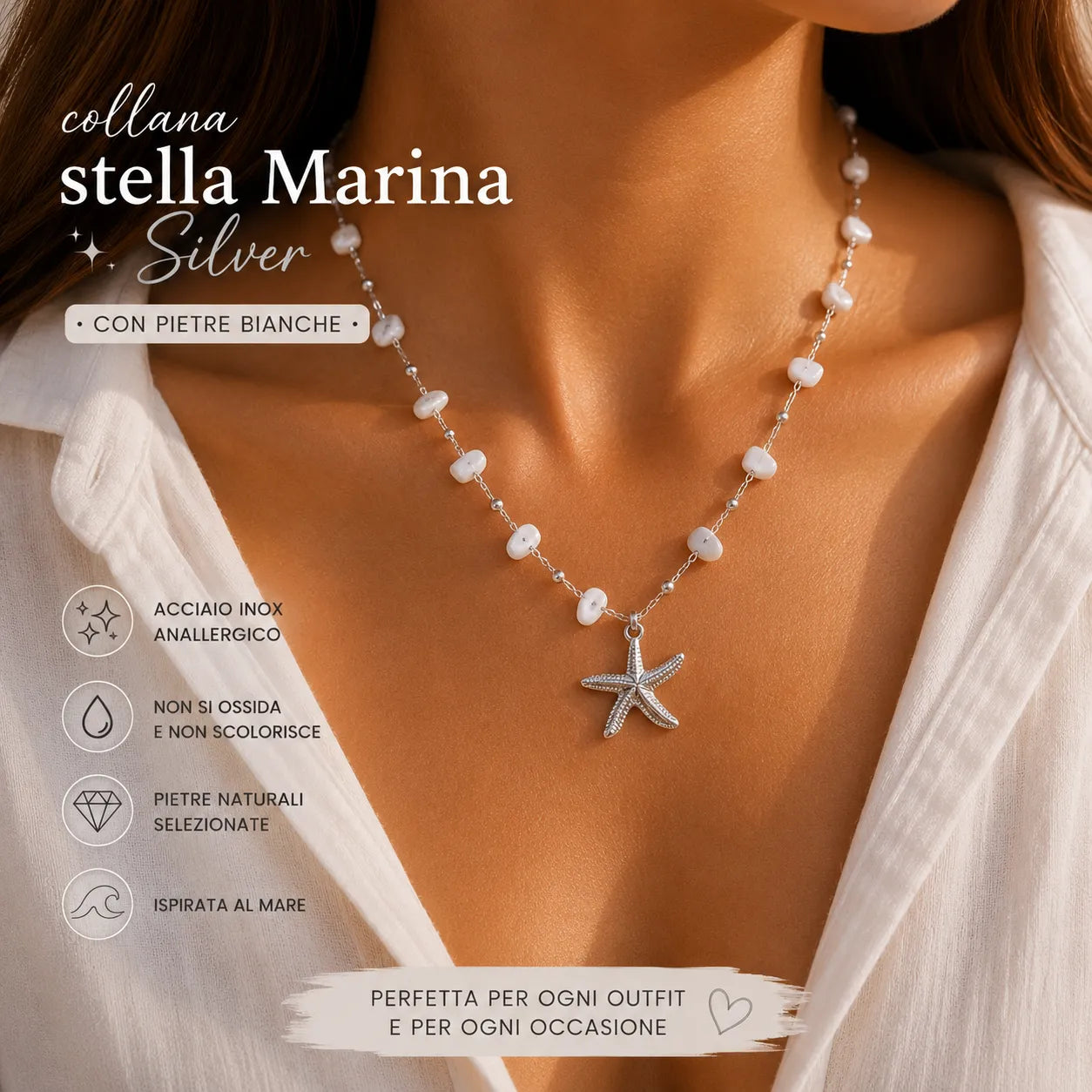 Collana Stella Marina Silver