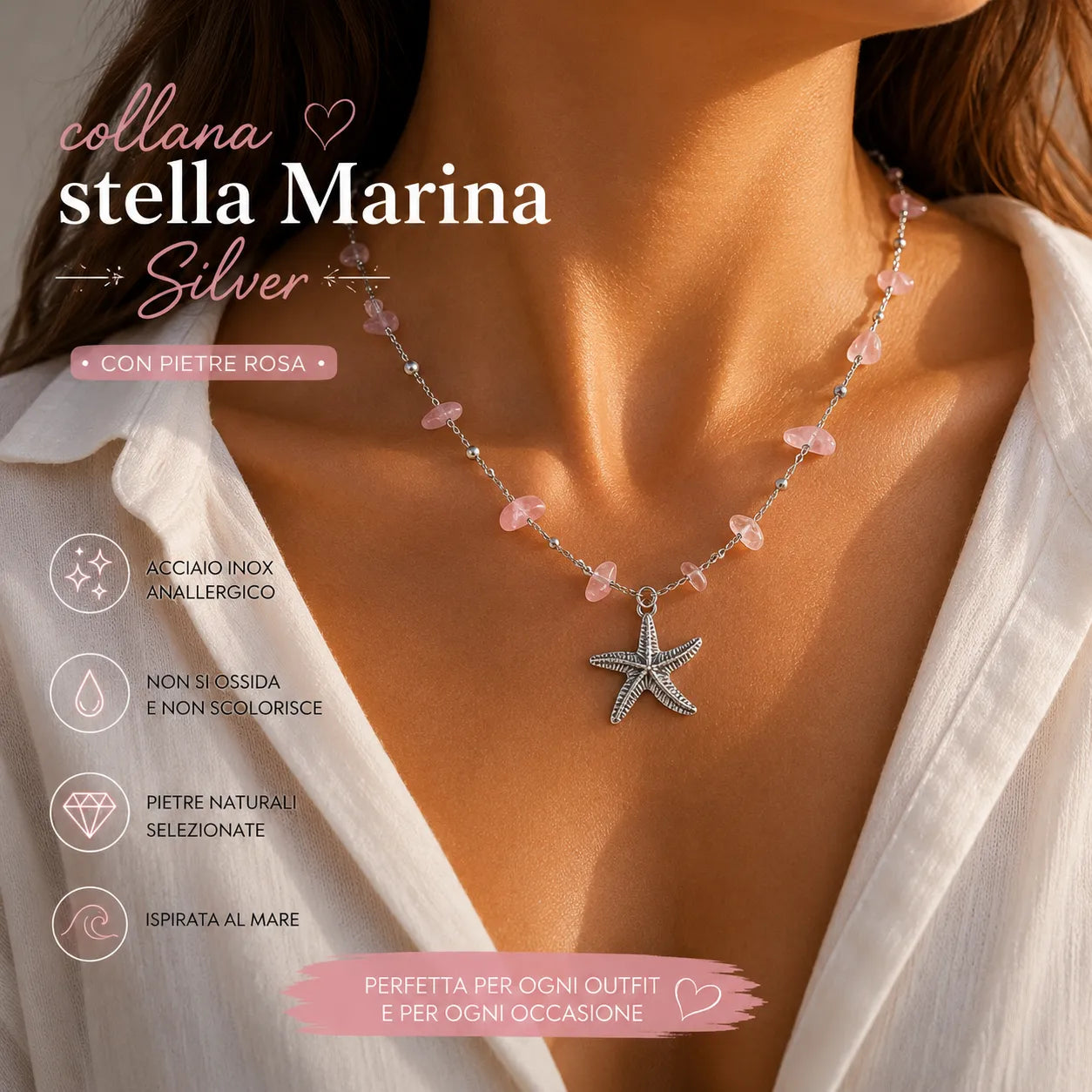 Collana Stella Marina Silver