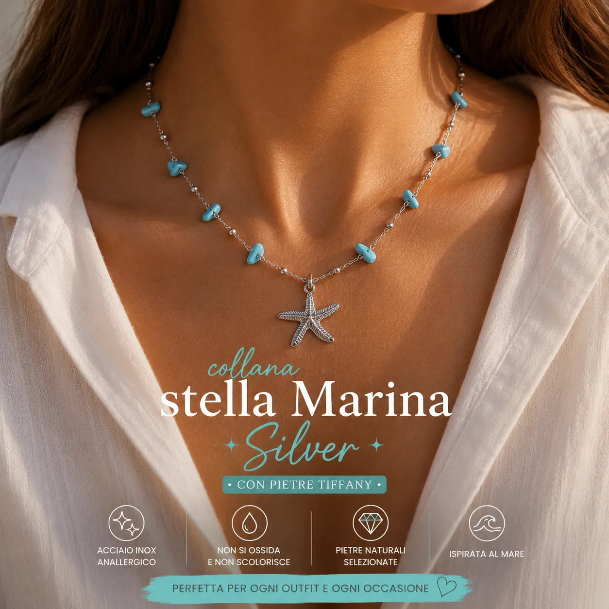Collana Stella Marina Silver