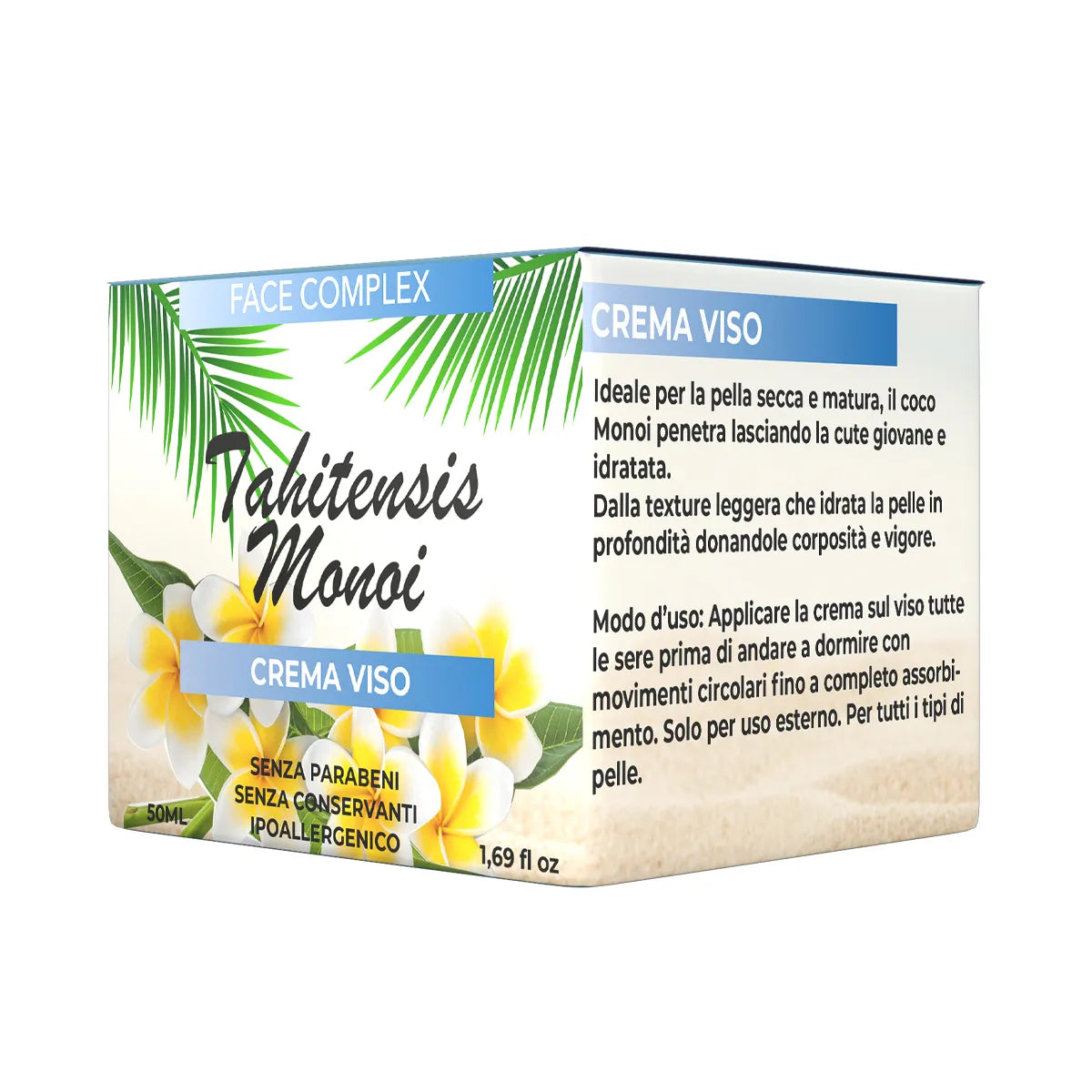 Crema viso al coco monoi da 50 ml del marchio Face Complex