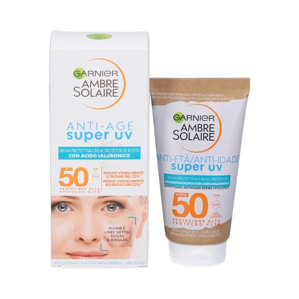Garnier Ambre Solaire Anti-Age Super UV Crema Protettiva Viso SPF50+ 50 ml