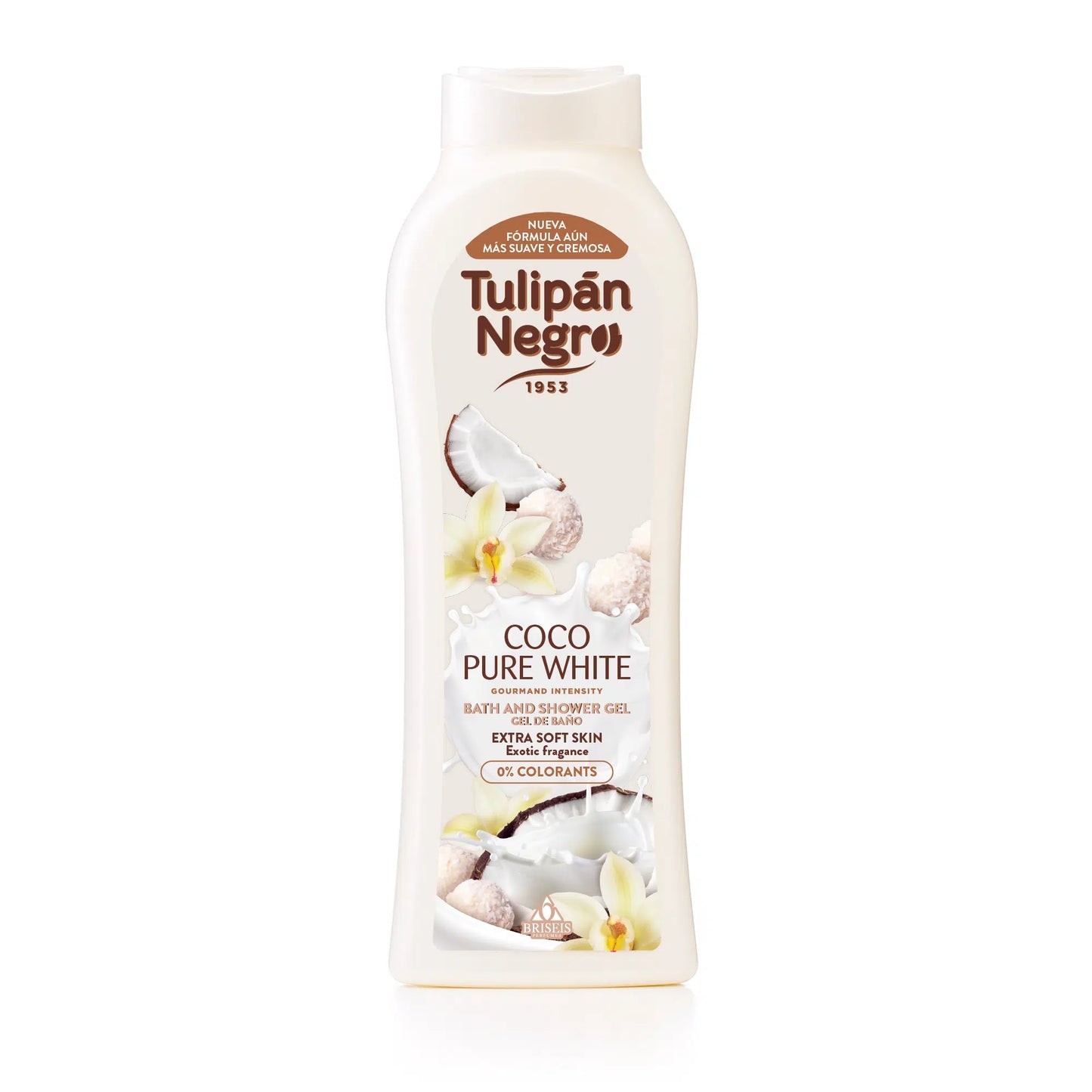 Bagnoschiuma Tulipán Negro Coco Pure White 650 ml