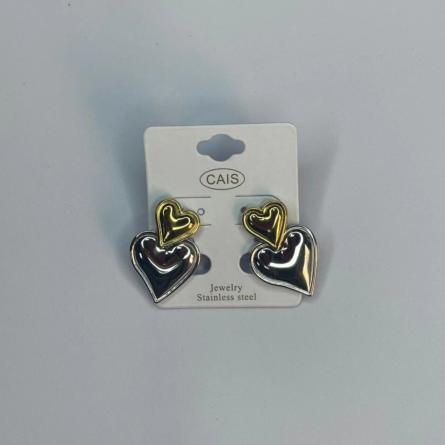 Orecchini Cuore Bicolor