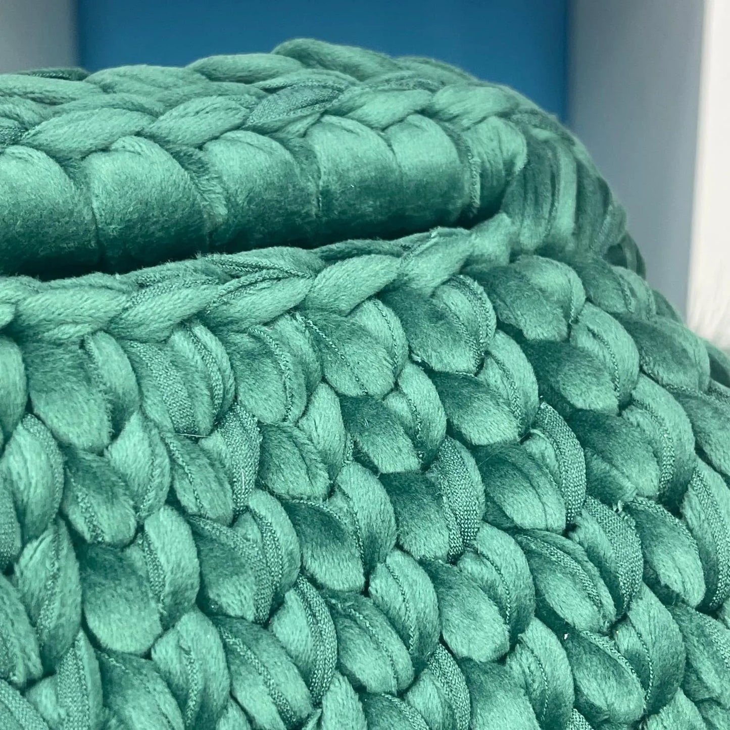 Clutch da 20 cm in Velluto Verde e Manico in Pelliccia