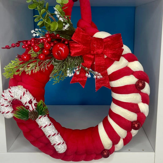 Ghirlanda Rossa - Realizzata a Mano