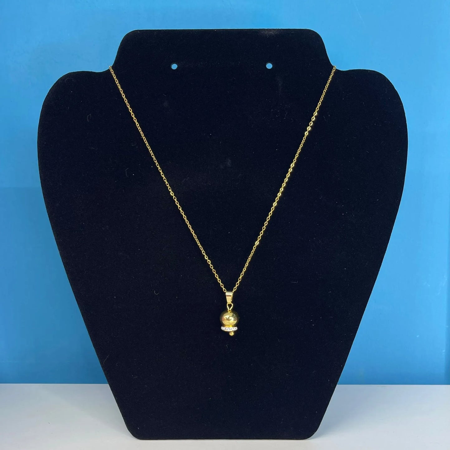 Collana Campanellina Con Zirconi - Vari Colori