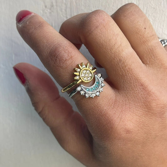 Anello Coppia Sole e Luna