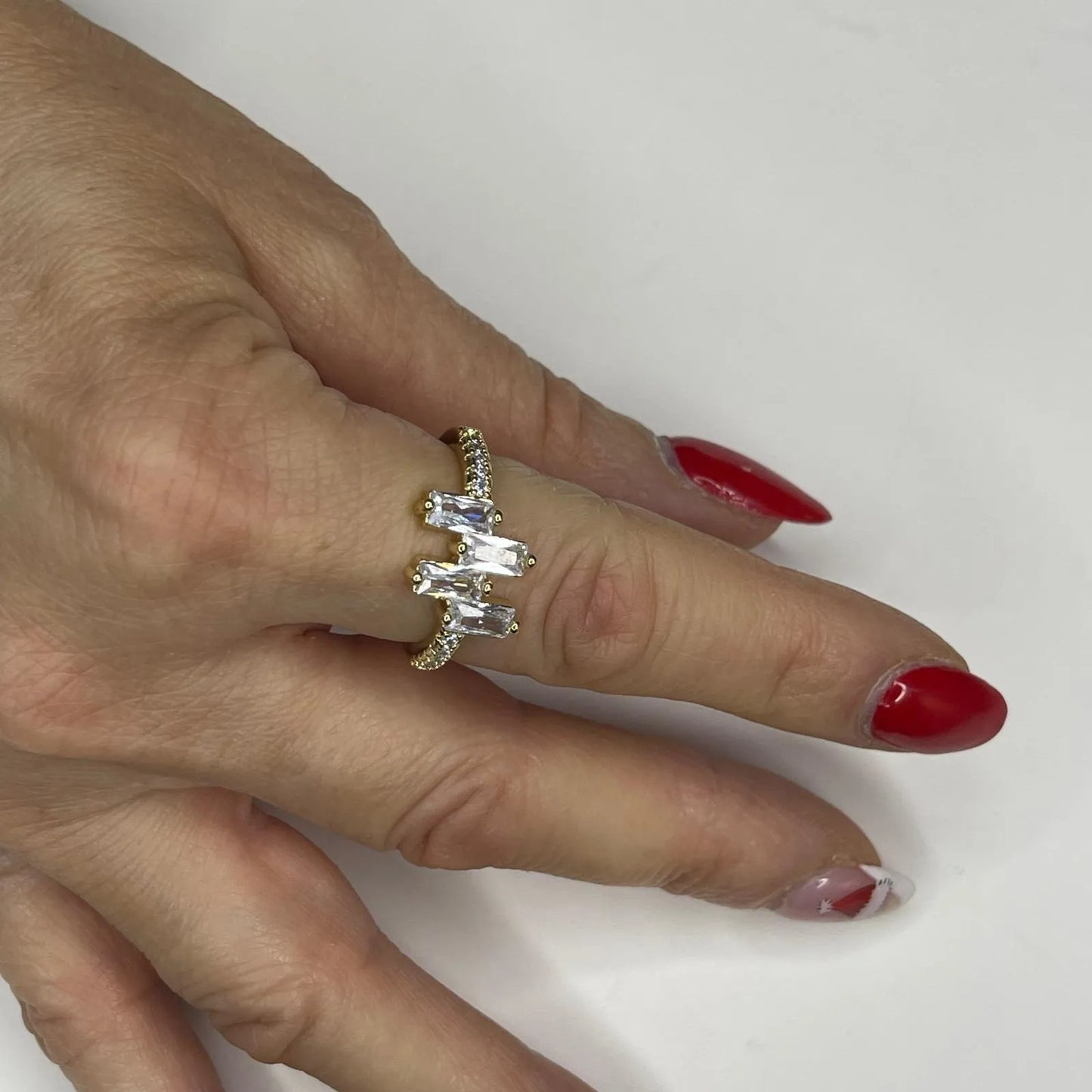 Anello Diamantini Base Oro - Vari Colori