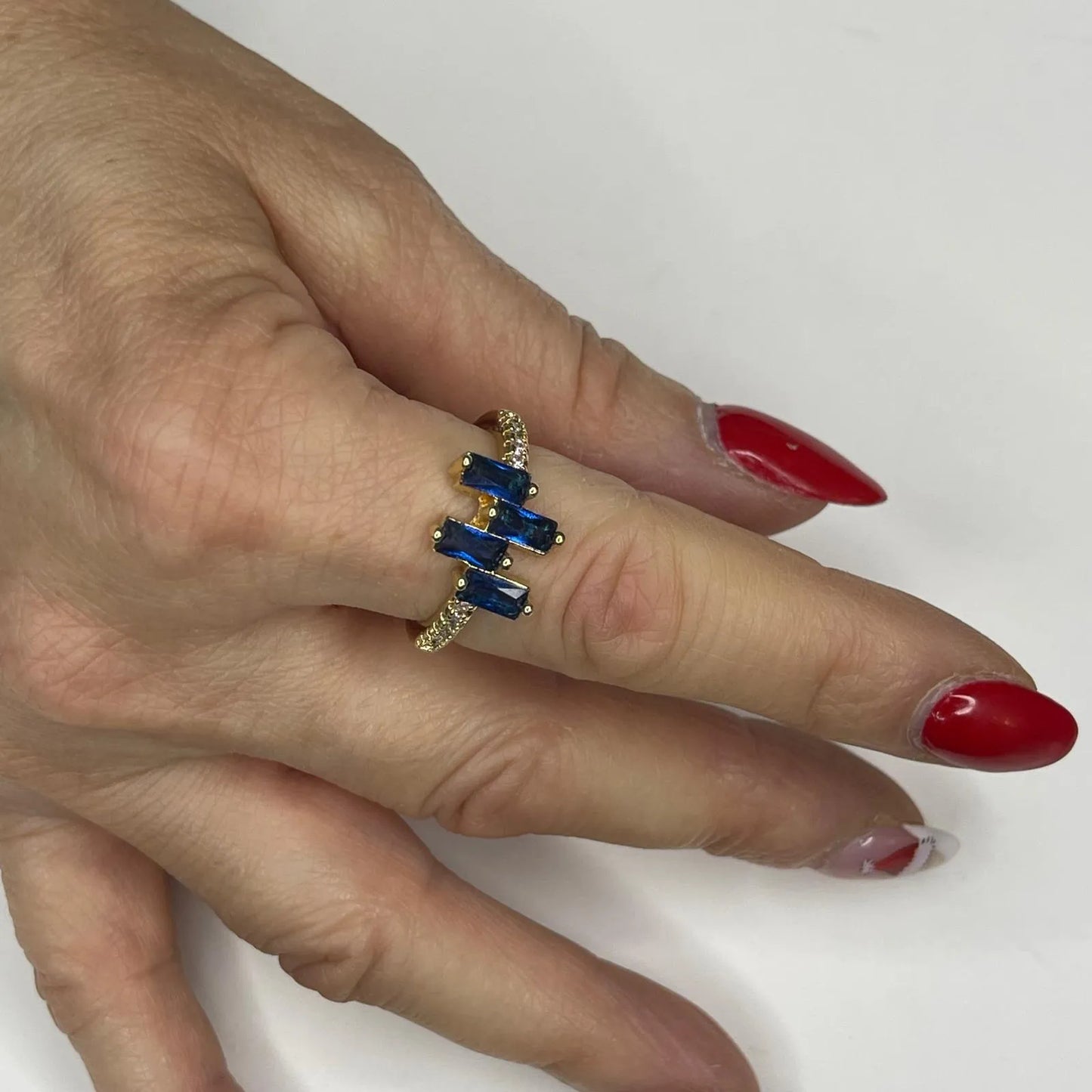 Anello Diamantini Base Oro - Vari Colori