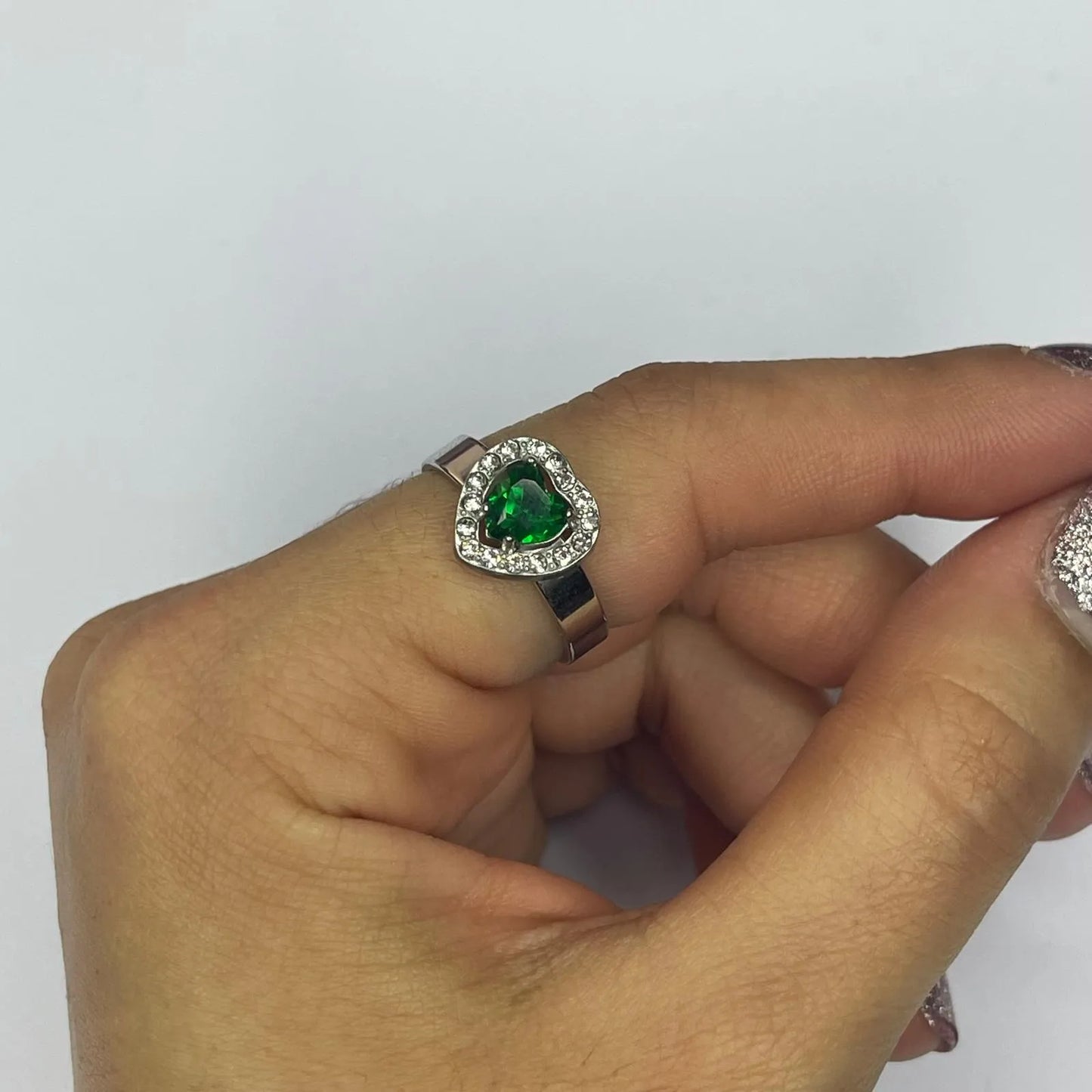 Anello Cuore Base Argento - Vari Colori