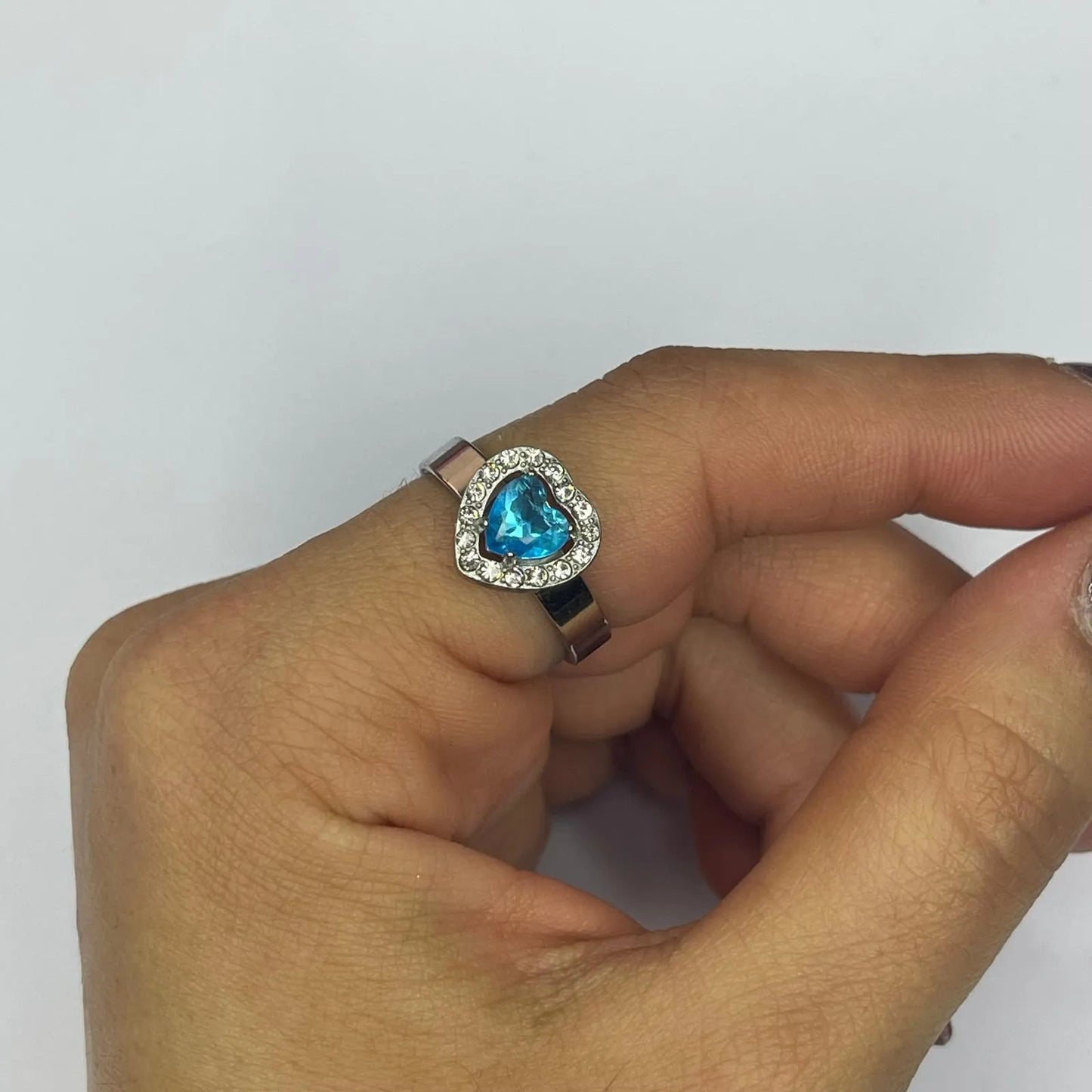 Anello Cuore Base Argento - Vari Colori