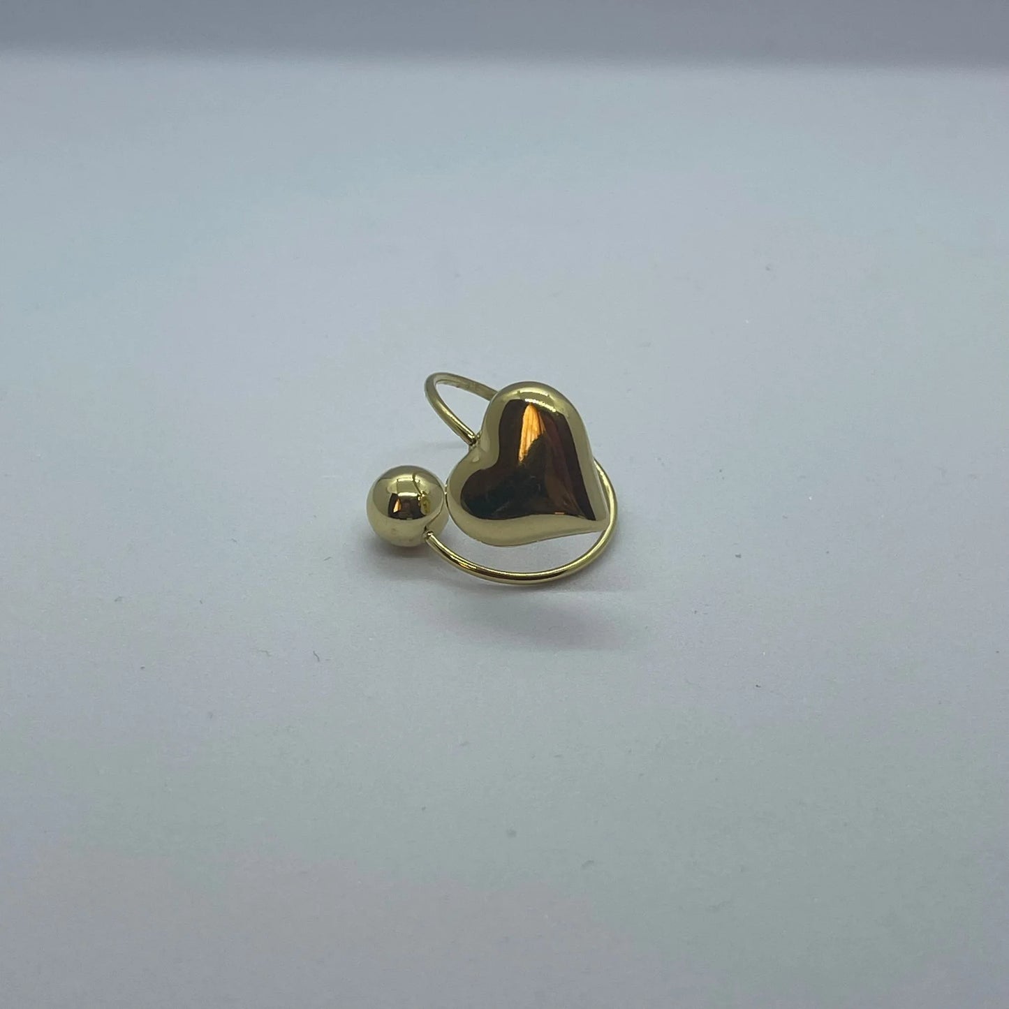 Anello Cuore con Sfera