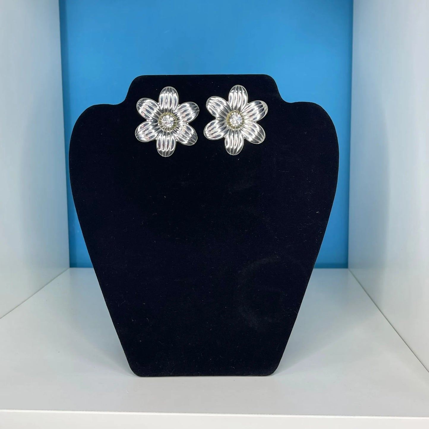 Orecchini Fiore Big Silver