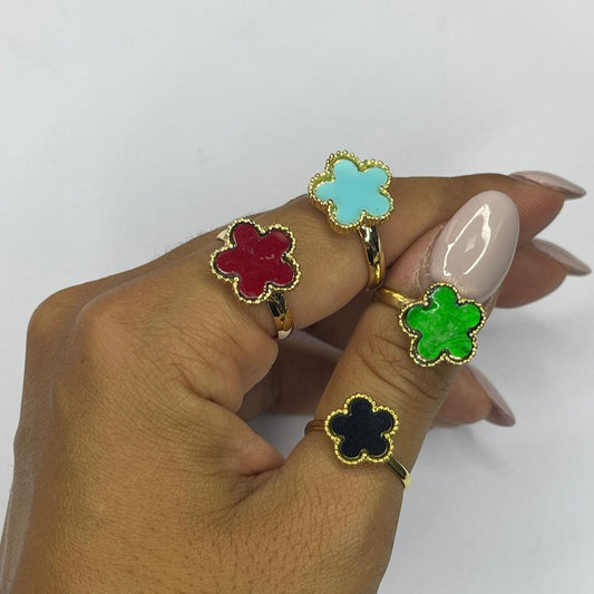 Anello mod Van Cleef Base Oro - Vari Colori