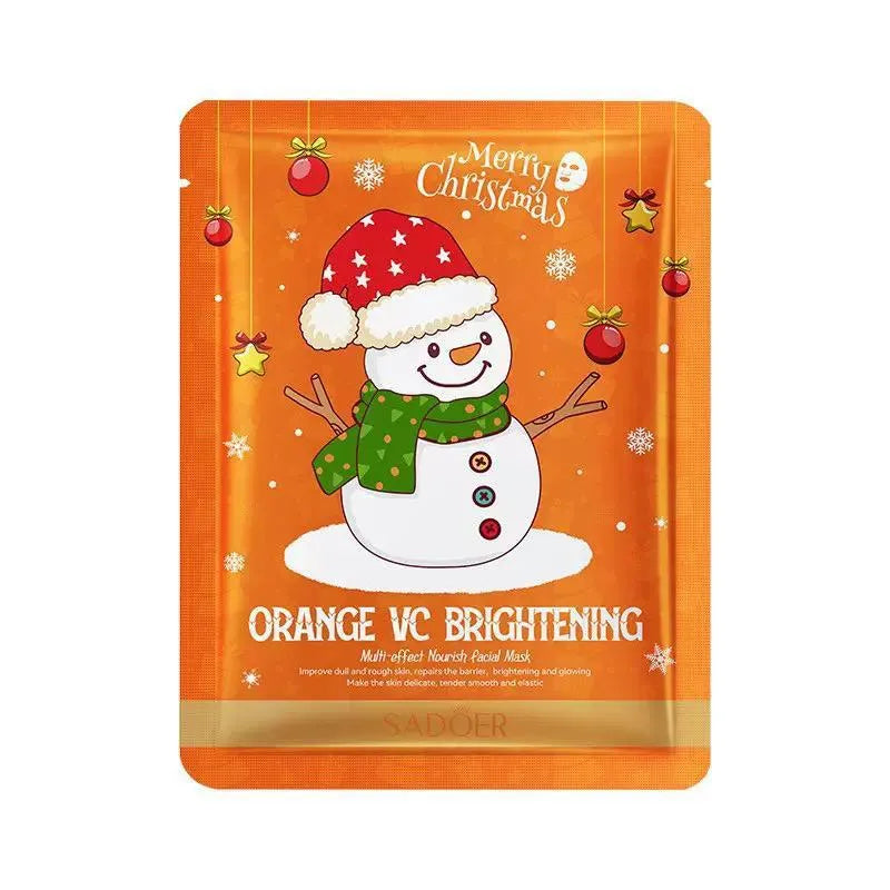 Maschera Viso Natalizia Pupazzo di Neve