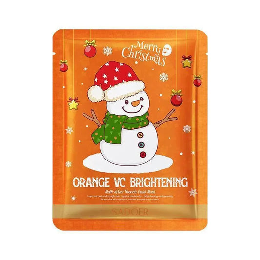 Maschera Viso Natalizia Pupazzo di Neve