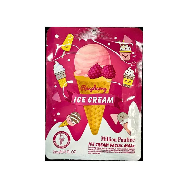 Maschera Viso in Tessuto Ice Cream Raspberry