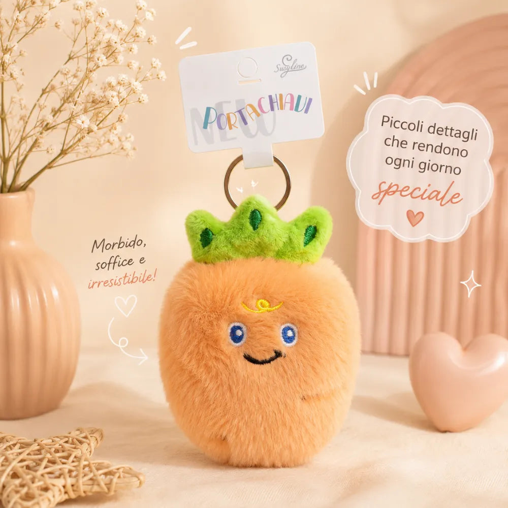 Portachiavi Peluche Carota Kawaii Morbido