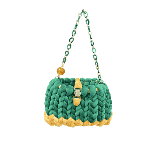 Borsa Marshmallow Verde e Beige