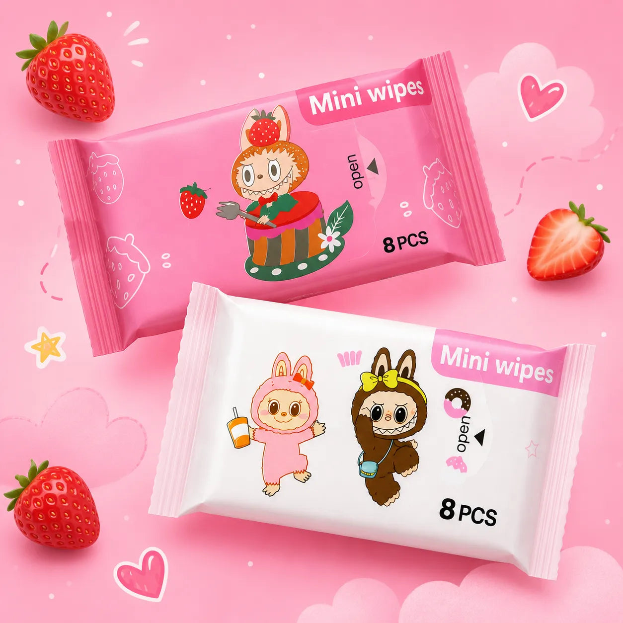 Salviettine Mini Wipes 8 PCS – Pratiche, Delicate e Sempre con Te - 1 pz assortito