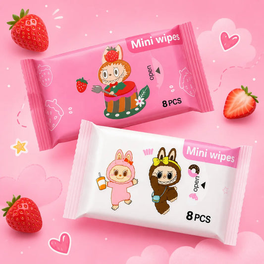 Salviettine Mini Wipes 8 PCS – Pratiche, Delicate e Sempre con Te - 1 pz assortito