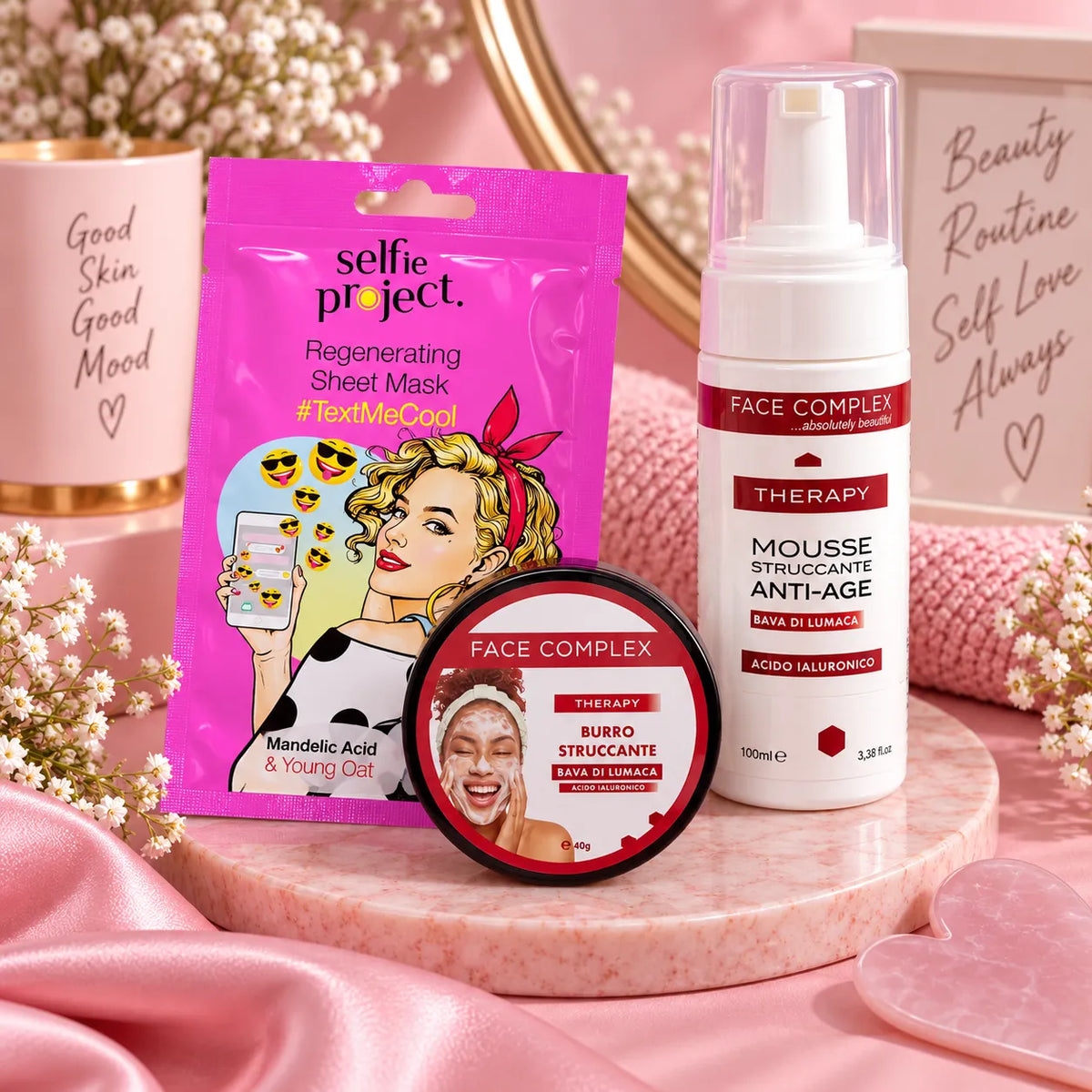 Set Skincare Viso Anti-Age alla Bava di Lumaca – 3 Prodotti