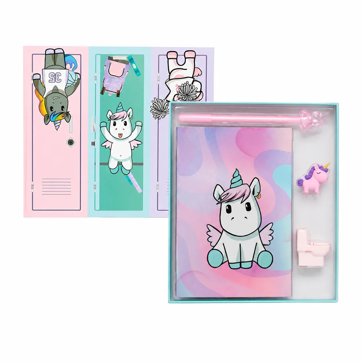 Unicorns Approve Set Regalo Cancelleria – Notebook, Penna, Gomma e Temperino