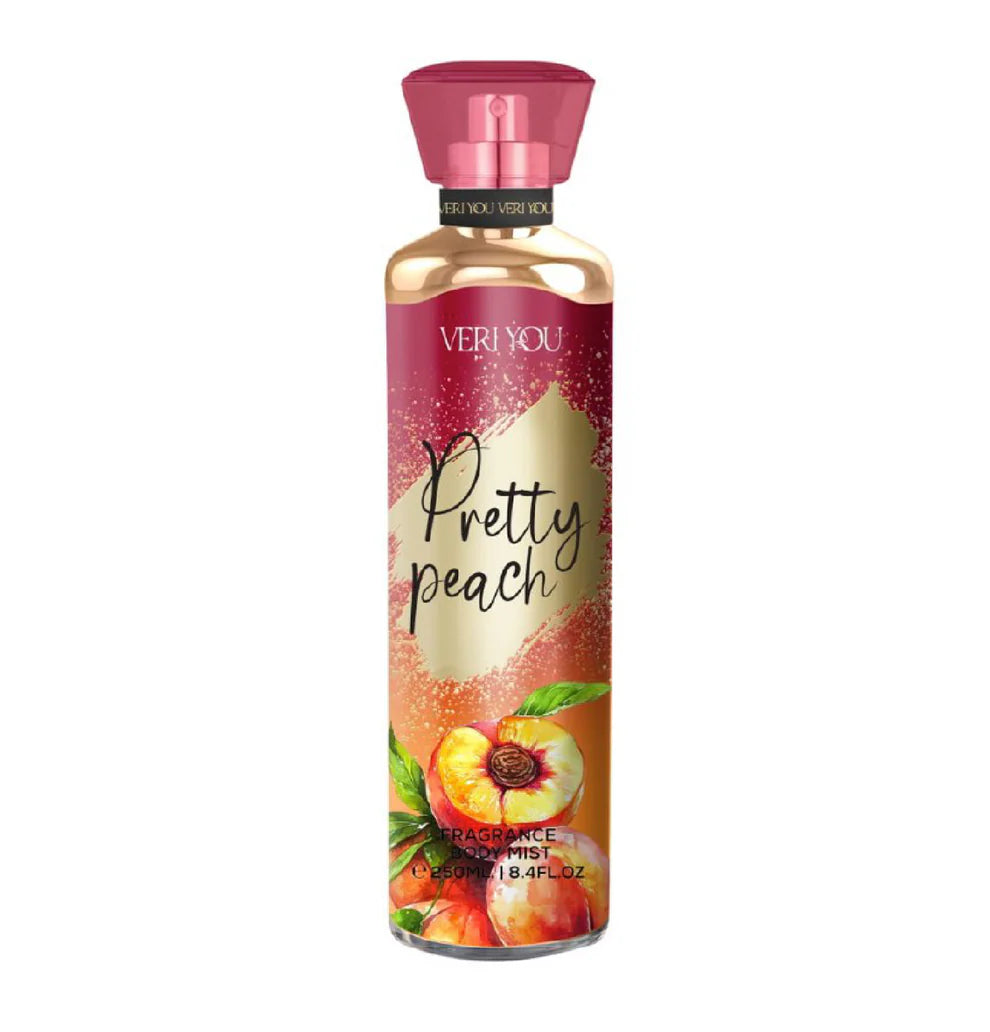 Pretty Peach Body Mist Spray - Acqua Profumata alla Pesca Dolce e Fresca 250ml