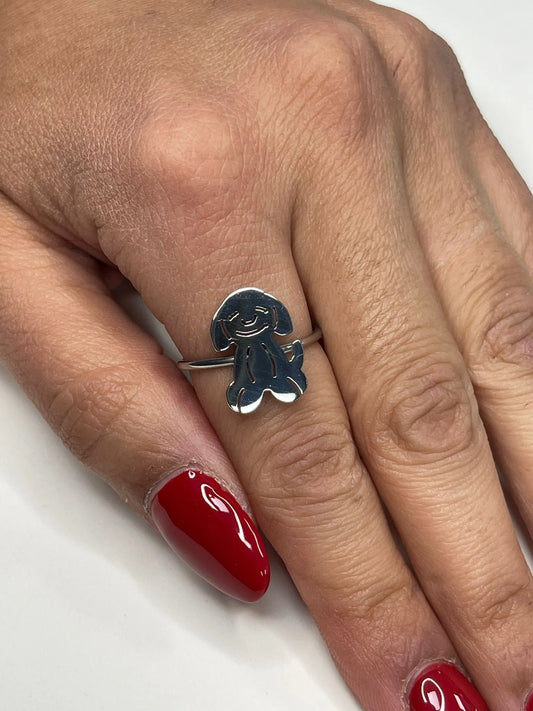 Anello Cagnolino Seduto