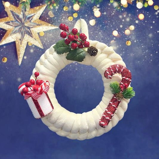 Ghirlanda Bianca 2 - Realizzata a Mano