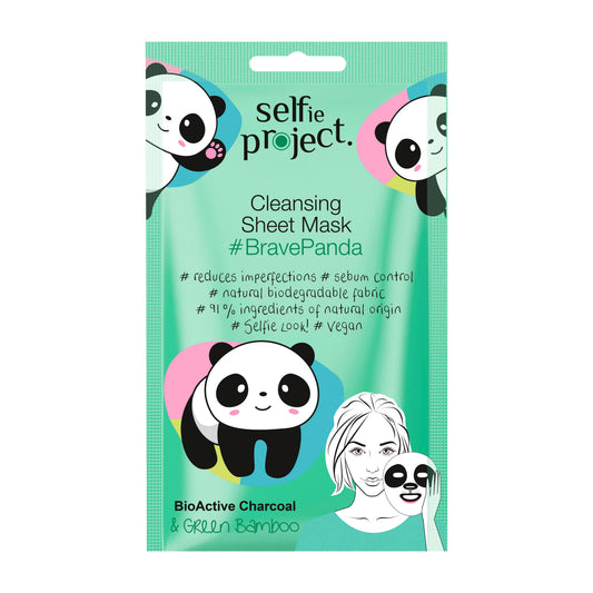 Selfie Project Maschera Viso Vegana #BravePanda